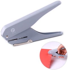 اشتري Mushroom Single Hole Paper Punch With Ruler Grey في السعودية