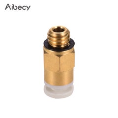 Buy PC4-M6 Male Straight Pneumatic Tube Push Fitting Connector Gold in Saudi Arabia
