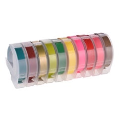 Buy 10-Piece Label Tape Refill For DYMO 12965 1610 Label Maker Multicolour in UAE