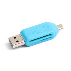 Buy Micro USB Type-C3.0 2 IN 1 OTG Card Reader Blue in Saudi Arabia