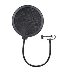 Buy Mic Shield Microphone Pop Filter 818-LU Black in UAE