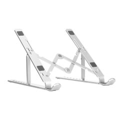 Buy Adjustable Aluminum Alloy Foldable Laptop Stand Silver in Egypt