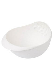 Buy Rice Washing-Draining Basket White in UAE