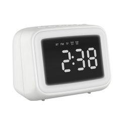 Buy BT511 Mini Alarm Clock Portable Bluetooth Speaker White in UAE