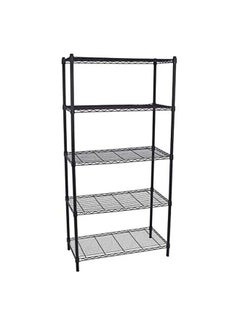 Buy 5-Tier Wire Shelving Bathroom Storage Black 55x30x150cm in UAE