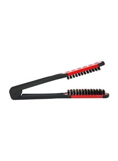 Buy Duplex Brush Hair Straightening Clamp Black/Red 23.5x5x3cm in Saudi Arabia