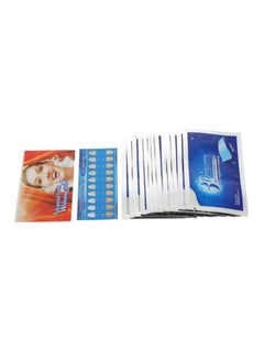 Buy 14-Piece 3D Teeth Cleaning And Whitening Strips Clear in UAE