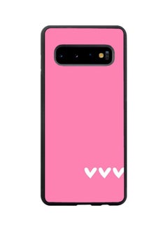 Buy Protective Case Cover For Samsung Galaxy S10+ Pink/White in Saudi Arabia