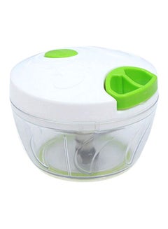 Buy Manual Vegetable And Fruit Chopper White/Green in Saudi Arabia