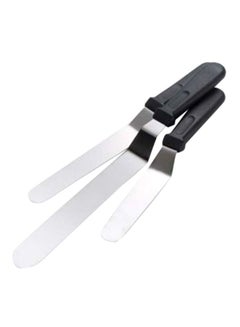 Buy 3-Piece Stainless Steel Cake Baking Tool Set Silver 2x3.5x37cm in Saudi Arabia