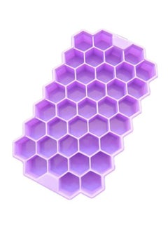 Buy Silicone Ice Cube Tray Purple 23.8x12.1x1.1centimeter in UAE