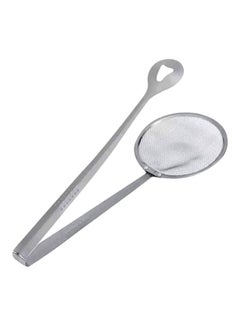 Buy Frying Tong Colander Filter Strainer Silver in Egypt