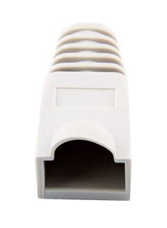 Buy 100-Piece Plastic Ethernet Cable Connector Plug Cover White in Saudi Arabia