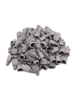 Buy 100-Piece Plastic Ethernet Cable Connector Plug Cover Grey in Saudi Arabia