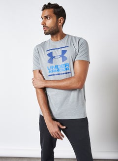 Buy GL Foundation Training T-Shirt Steel Light Heather / Versa Blue / American Blue in UAE