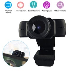 Buy 1080P High-definition Webcam With Mic Black in UAE