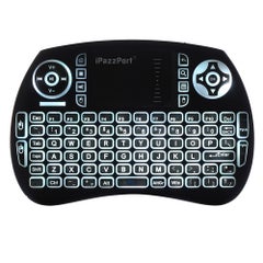 اشتري Mini Wireless Keyboard Backlight With Touch-pad Mouse 17.00*2.00*10.00سم أسود في السعودية