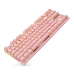 Buy Wireless Dual Mode Mechanical Keyboard With Red Switch - English Pink in UAE