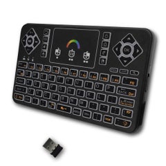 Buy Q9 2.4G RF Wireless Mouse Combo Handheld Remote Control Keyboard With Touchpad - English Black in Saudi Arabia