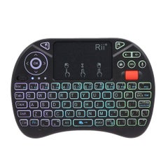 Buy i8X Plus 2.4GHz Backlit Wireless Keyboard with Touchpad - English Black in Saudi Arabia
