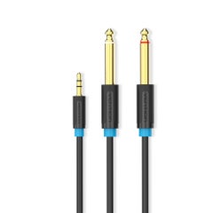 Buy 3.5 To 6.5mm Dual Audio Cable For Phone Amplifier Speaker Stereo Black/Blue in Saudi Arabia