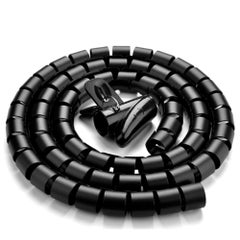 Buy 25-Pieces Wire Wrap Organizer Black in Saudi Arabia