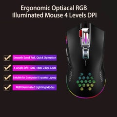 Buy 1-LU Wired Gaming Mouse Black in Saudi Arabia