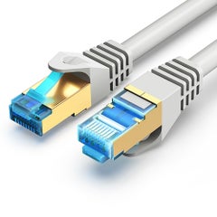 Buy Cat.7 10Gbps RJ45 Dual Shielded SSTP Patch Cable Grey in Saudi Arabia