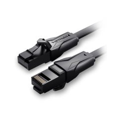 Buy Cat 6 Gigabit Fast Speed Flat RJ45 LAN Cable for Home Business Black in Saudi Arabia