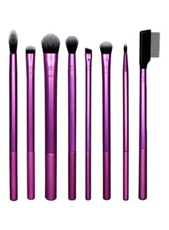 Buy Pack Of 8 Everyday Eye Essentials Brushes Pink/Black in UAE