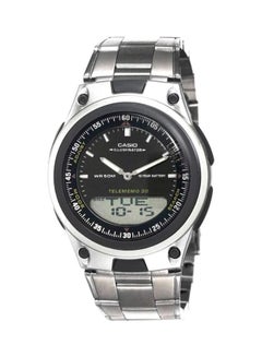 Buy Men's Illuminator Water Resistant Analog & Digital Watch AW-80D-1AVDF - 40 mm - Silver in UAE