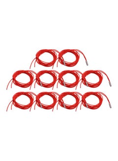 Buy 10-Piece Single End Cartridge Heating Tube Red in Saudi Arabia