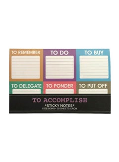 Buy To Accomplish Trendy Self Stick Notes Multicolour in Saudi Arabia