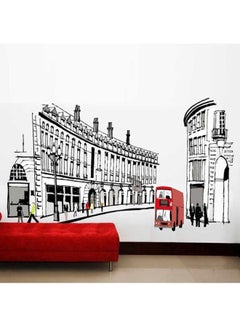 Buy European Creative 3D Removable Wall Sticker Black/Red 60x40cm in Saudi Arabia