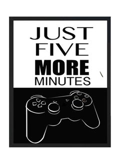 Buy Gamer Quote Printed Wooden Framed Wall Art White/Black 33x22x2centimeter in Saudi Arabia