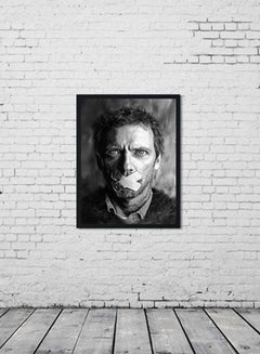 اشتري لوحة فنية للجدار- الممثل هيو لاوري بذات نفسه أسود 32x22 سنتيمتر في السعودية