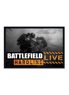 Buy Battlefield Printed Wooden Framed Wall Art Black/White/Orange 33x22x2cm in Saudi Arabia