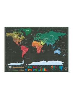 Buy Personalized Scratch Off Mini World Map Multicolour in Saudi Arabia