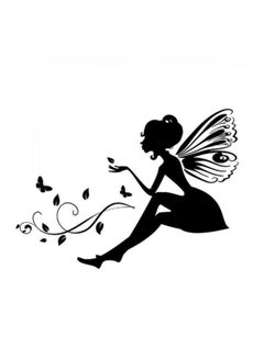 Buy Fairy Flower Wall Sticker Black 480x5x320mm in Saudi Arabia