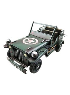 Buy Decorative Jeep Collectible Vehicle Green/Grey/Black 33x18x17cm in UAE