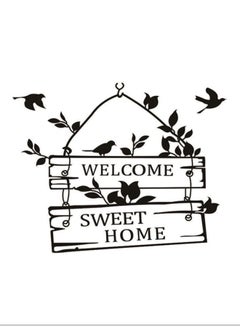 Buy Welcome Home Wall Sticker Black 30x30centimeter in Saudi Arabia