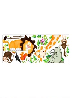 Buy Animal Pattern Wall Sticker Orange/Black/Brown 90x30cm in UAE