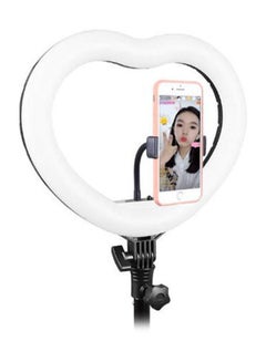 Buy LED Ring Fill Light Heart-Shaped Fill Light Cool Warm Color Temperature Endless Tone Black in UAE