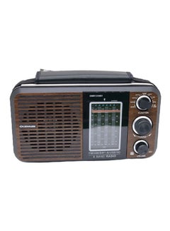 Buy Rechargeable FM Radio OMR1239BT Brown/Black in UAE