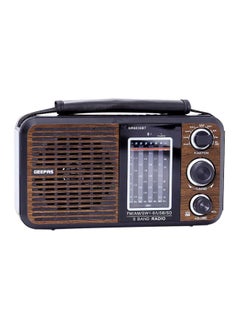 Buy Portable Rechargeable FM Radio GR6836BT Brown/Black in Saudi Arabia