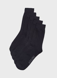 Buy Pack Of 5 Classic Socks Black in UAE