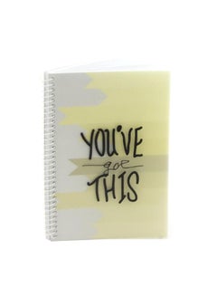 Buy A5 Soft Cover Memo Notebook Yellow/White in Saudi Arabia