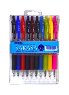 اشتري طقم أقلام حبر جل ساراسا مكون من 10 قطع متعدد الألوان في السعودية