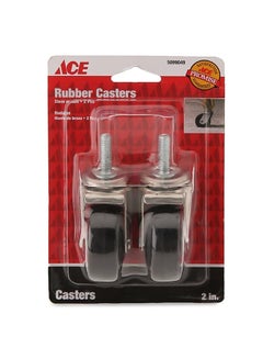 Buy 5099049 Rubber Casters (5 cm, Pack of 2) Multicolour in UAE