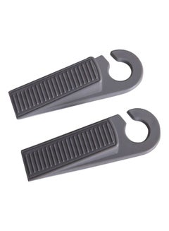 Buy 2-Piece Door Stopper - Grey in Saudi Arabia